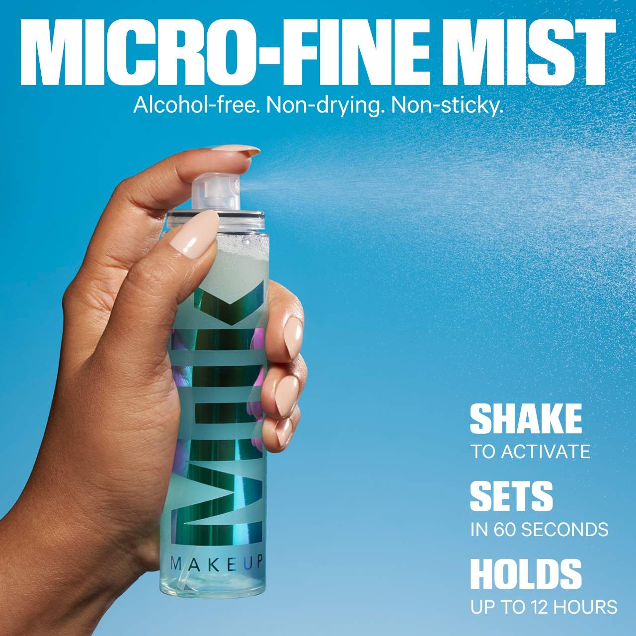MILK MAKEUP Hydro Grip Dewy Long-Lasting Setting Spray With Hyaluronic Acid + Niacinamide - Image 2