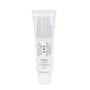 Dr. Althea 345 Relief Cream tube front view featuring minimalist white packaging with product name and key calming skincare positioning