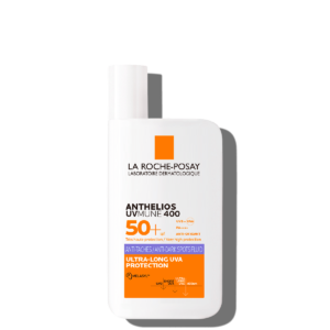 La Roche-Posay Anthelios UVMune 400 Anti Dark Spots Fluid SPF 50+ PA++++ with Melasyl and Mexoryl 400 for ultra long UVA protection and dark spot correction available at Dreamskinhaven