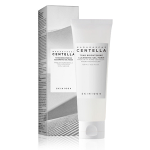 SKIN1004 Madagascar Centella Tone Brightening Cleansing Gel Foam 125ml tube and box with Niacinamide Madecassoside and Centella Asiatica Extract available at Dreamskinhaven