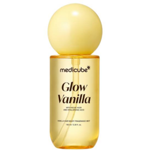 Medicube Glow Vanilla Hair and Body Fragrance Mist 100ml bottle with kojic acid and hyaluronic acid Kenya